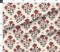 Various Fabrics by the Yard or Fat Quarter Floral Block Print Autumn Flowers Red Green Beige Americana Custom Printed Fabric by Spoonflower
